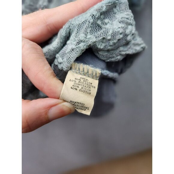 Gimmicks for BUCKLE Womens Lace Sage green Puff Sleeve Blouse Size S - Picture 2 of 4